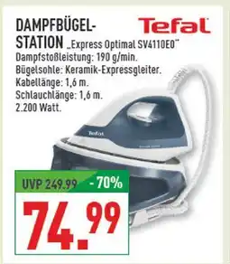 Marktkauf Tefal dampfbügelstation express optimal sv4110eo Angebot