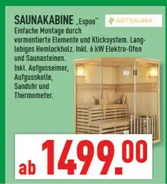 Marktkauf Artsauna saunakabine espoo Angebot