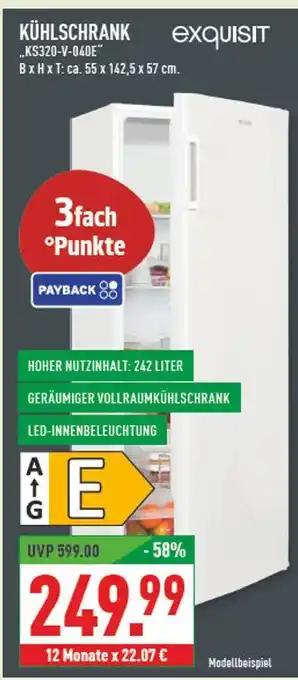 Marktkauf Exquisit kühlschrank ks320-v-040e Angebot