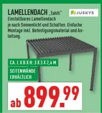 Marktkauf Juskys lamellendach 'tahiti' Angebot