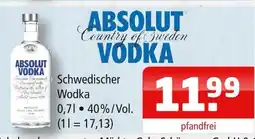 Getränke Oase Absolut vodka Angebot