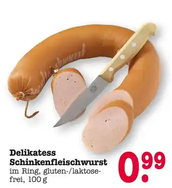 E-Center Delikatess schinkenfleischwurst Angebot