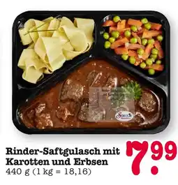 E-Center Schröder rinder-saftgulasch mit karotten und erbsen Angebot
