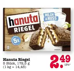 E-Center Hanuta riegel milch & nuss Angebot
