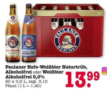 E-Center Paulaner hefe-weißbier naturtrüb Angebot