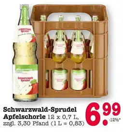 E-Center Schwarzwald-sprudel apfelschorle Angebot