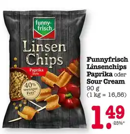 E-Center Funny-frisch linsenchips paprika Angebot