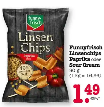 E-Center Funny-frisch linsenchips paprika Angebot