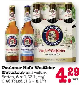 E-Center Paulaner hefe-weißbier naturtrüb Angebot