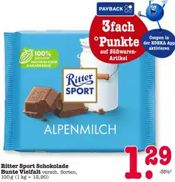 E-Center Ritter sport schokolade bunte vielfalt Angebot