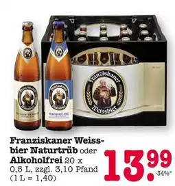 E-Center Franziskaner weissbier naturtrüb Angebot