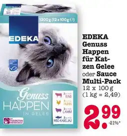 E-Center Edeka genuss happen für katzen gelee Angebot