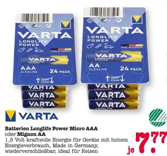 E-Center Varta longlife power micro aaa Angebot