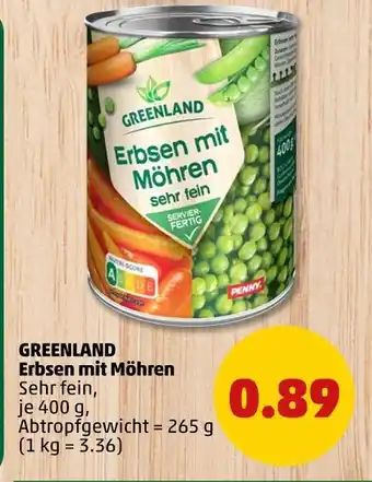 PENNY Greenland erbsen mit möhren Angebot
