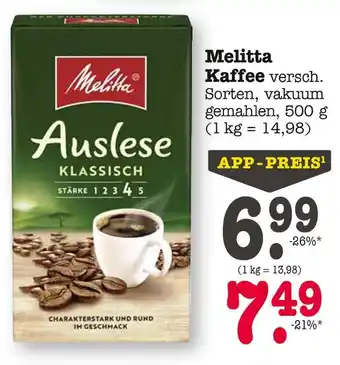 E-Center Melitta kaffee auslese klassisch Angebot