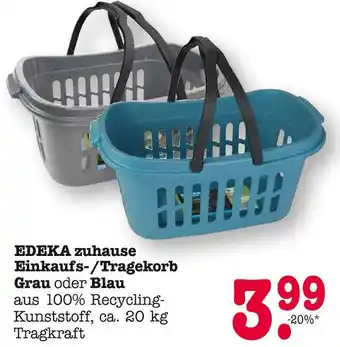 E-Center Edeka zuhause einkaufs-/tragekorb grau Angebot