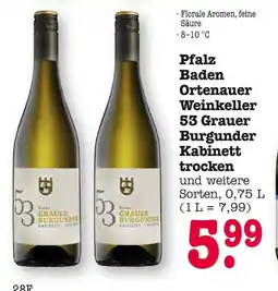 E-Center Ortenauer weinkeller 53 grauer burgunder kabinett trocken Angebot
