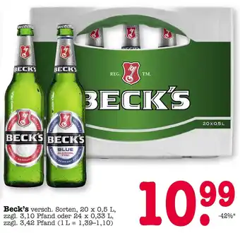 E-Center Beck's versch. sorten Angebot