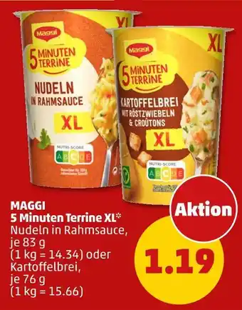PENNY Maggi 5 minuten terrine xl nudeln in rahmsauce Angebot