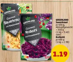 PENNY Greenland sauerkraut oder rotkohl Angebot