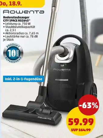 PENNY Rowenta bodenstaubsauger city space ro2645 Angebot
