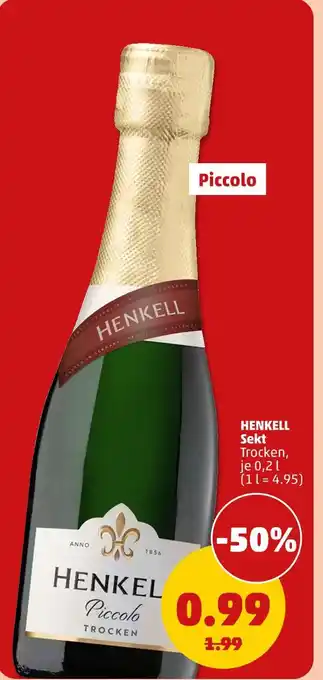 PENNY Henkell sekt trocken piccolo Angebot