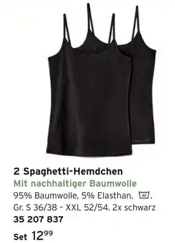 Tchibo 2 spaghetti-hemdchen Angebot