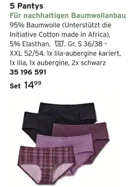 Tchibo 5 pantys Angebot