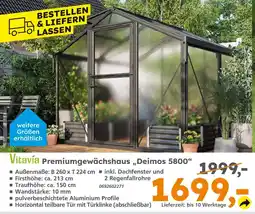 Globus Baumarkt Vitavia premiumgewächshaus „deimos 5800“ Angebot