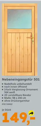 Globus Baumarkt Nebeneingangstür 501 Angebot