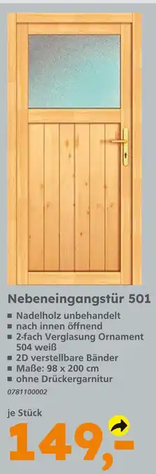 Globus Baumarkt Nebeneingangstür 501 Angebot