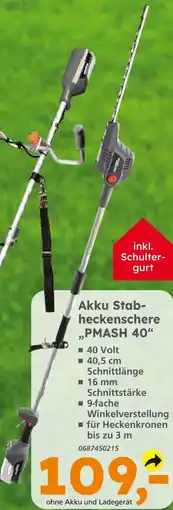 Globus Baumarkt Akku stabheckenschere pmash 40 Angebot