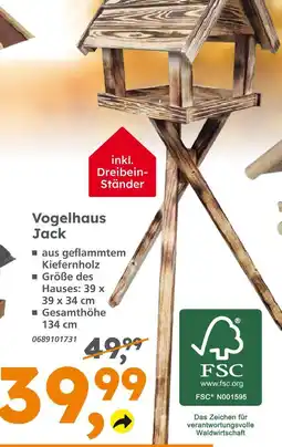 Globus Baumarkt Vogelhaus jack Angebot