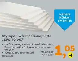Globus Baumarkt Styropor-wärmedämmplatte „eps 40 wi“ Angebot