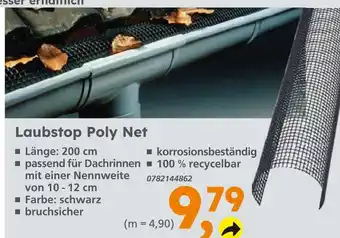Globus Baumarkt Laubstop poly net Angebot