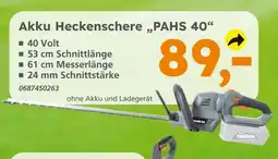 Globus Baumarkt Akku heckenschere pahs 40 Angebot