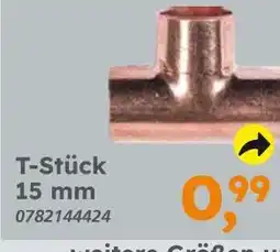 Globus Baumarkt Kupfer t-stück Angebot