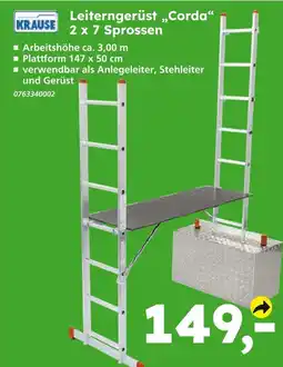 Globus Baumarkt Krause leiterngerüst „corda“ Angebot