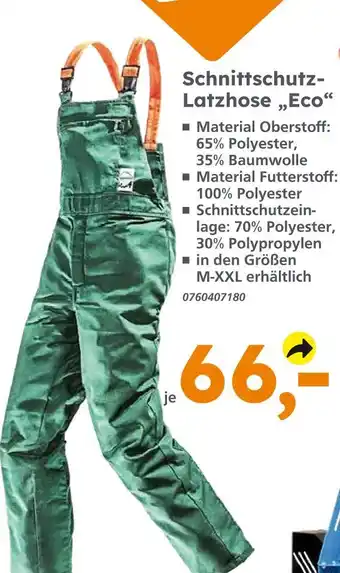 Globus Baumarkt Schnittschutz-latzhose eco Angebot