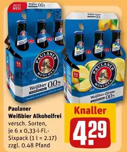 REWE Paulaner weißbier alkoholfrei Angebot