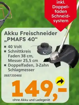 Globus Baumarkt Akku freischneider pmafs 40 Angebot