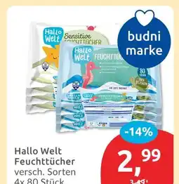 Budni Hallo welt feuchttücher Angebot