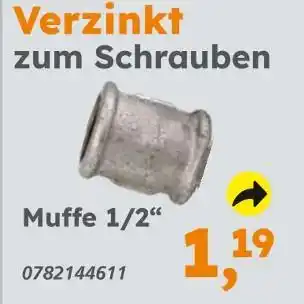 Globus Baumarkt Muffe 1/2“ Angebot