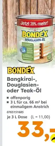 Globus Baumarkt Bondex bangkirai-öl Angebot
