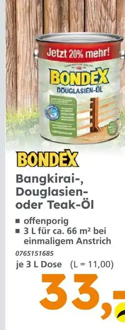 Globus Baumarkt Bondex bangkirai-öl Angebot