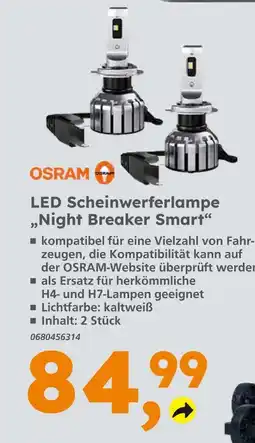 Globus Baumarkt Osram led scheinwerferlampe „night breaker smart“ Angebot
