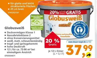 Globus Baumarkt Globusweiß globusweiß Angebot