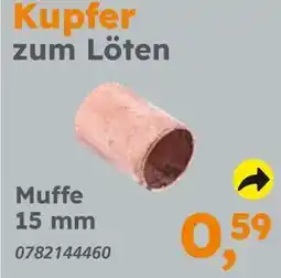 Globus Baumarkt Kupfer muffe Angebot