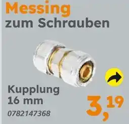 Globus Baumarkt Messing kupplung Angebot