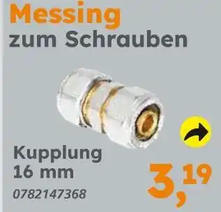 Globus Baumarkt Messing kupplung Angebot